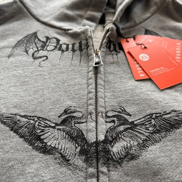 Men's YoungLA 5061 - INKED ZIP-UP HOODIES, Heavy, XL, NWT, HeatherGrey(SoldOut) - Picture 5 of 8